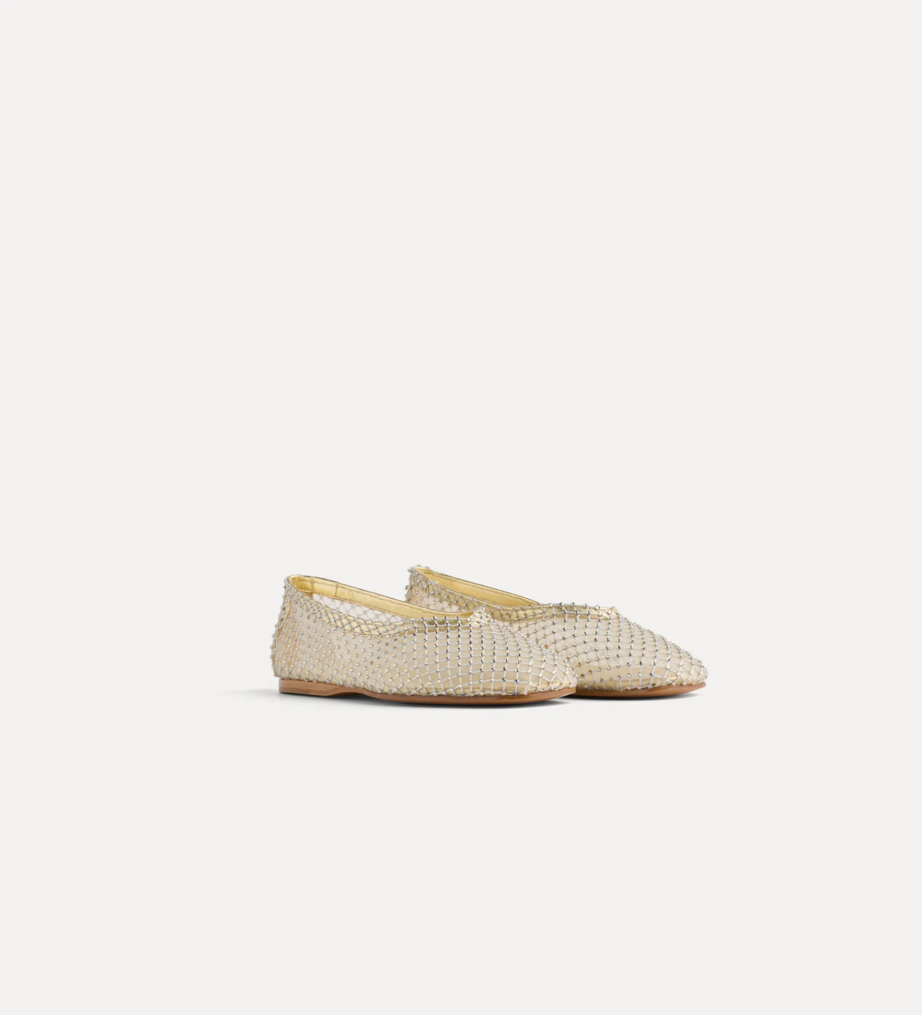 forte_forte Chaussures^ballerines en résille et strass stone