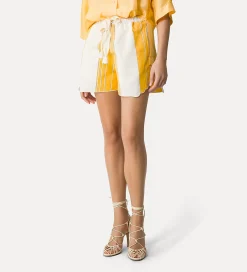 forte_forte Pantalons^bermuda en coton et lin sole