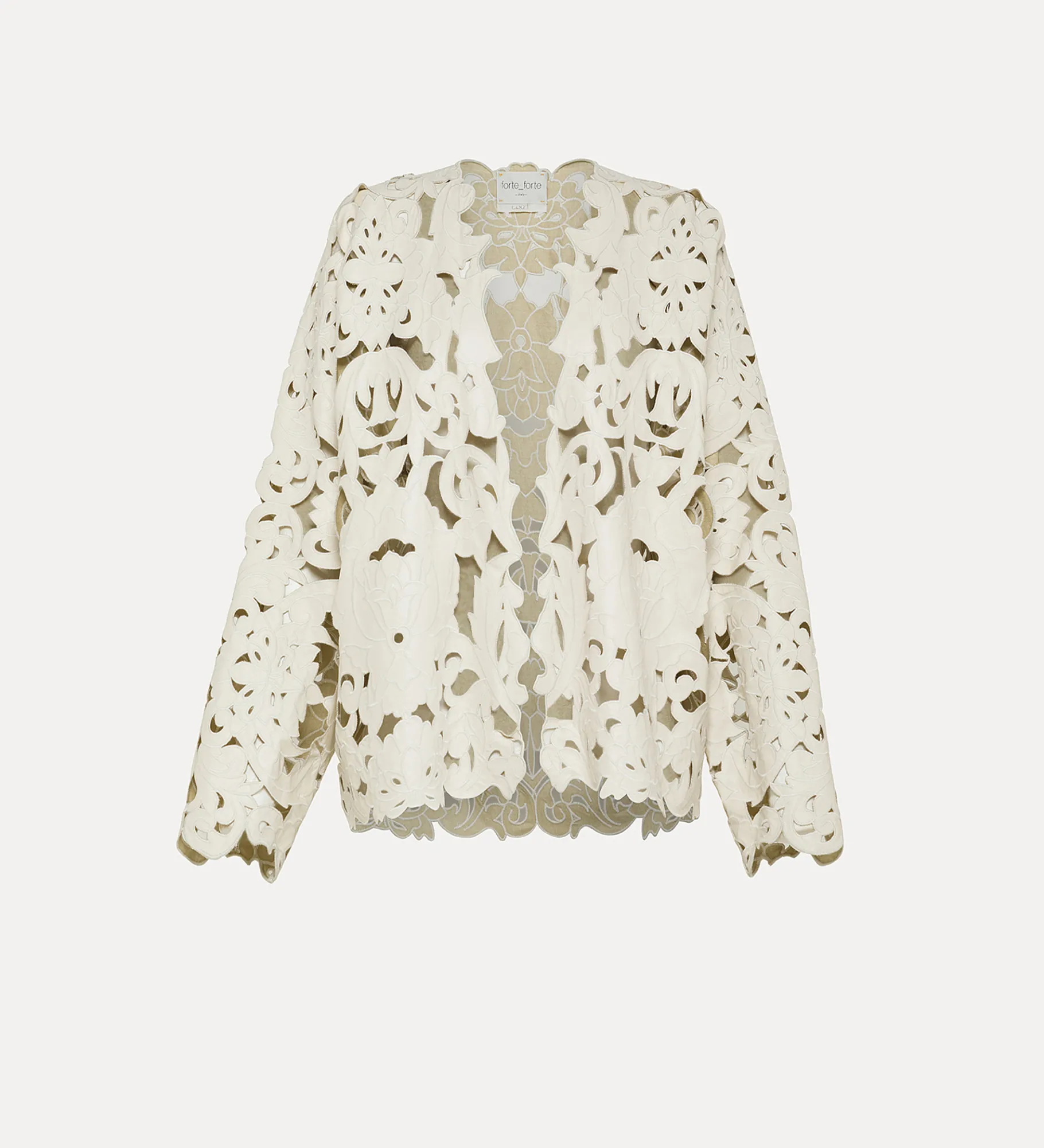 forte_forte Manteaux^bomber en cuir pour femme avec broderie “poetic orchid” orchidea