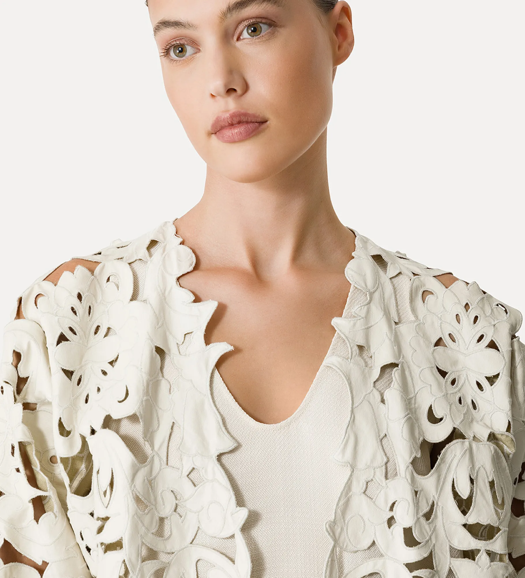 forte_forte Manteaux^bomber en cuir pour femme avec broderie “poetic orchid” orchidea