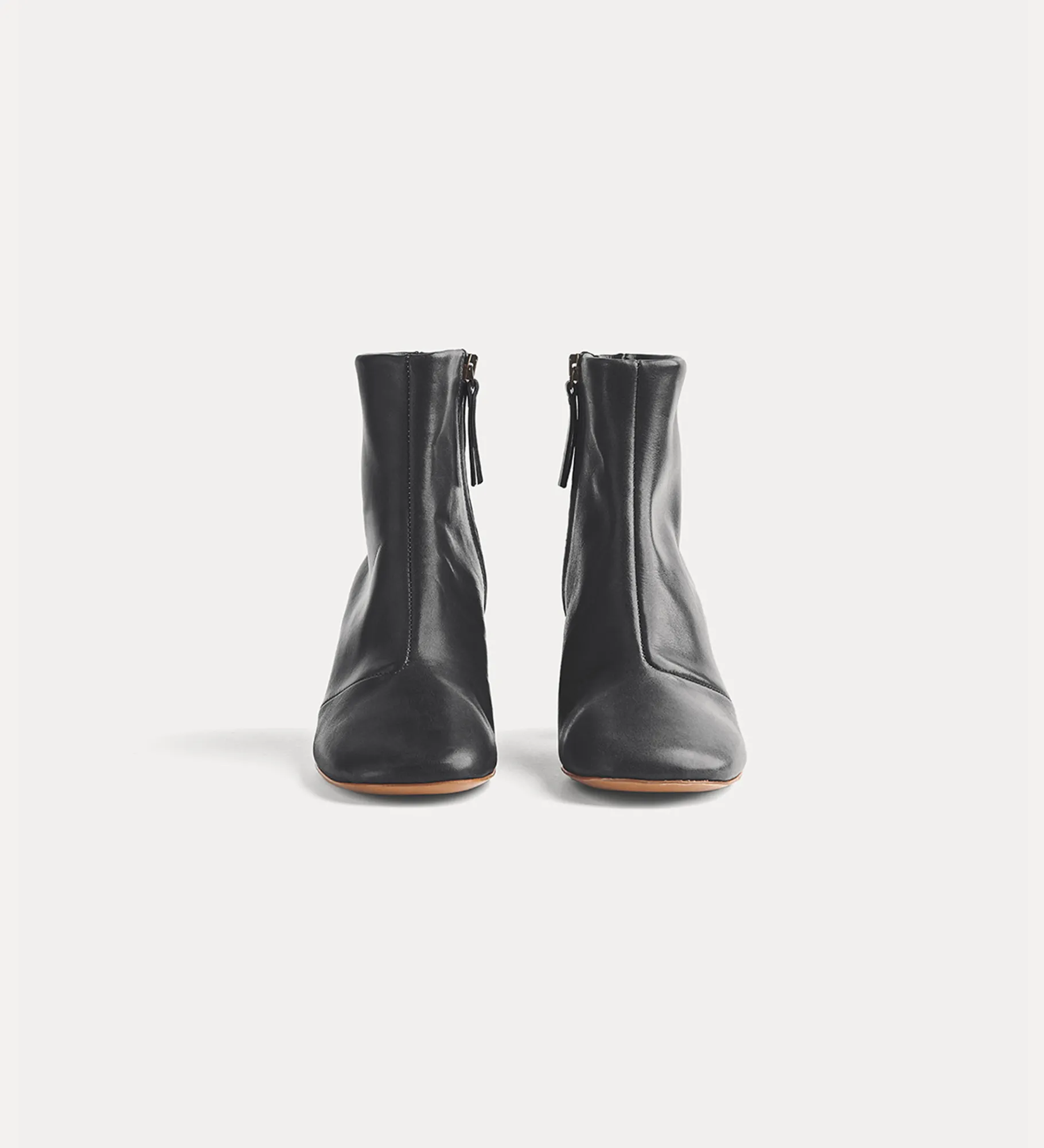 forte_forte Chaussures^bottines chics en cuir nappa avec talon doré nero