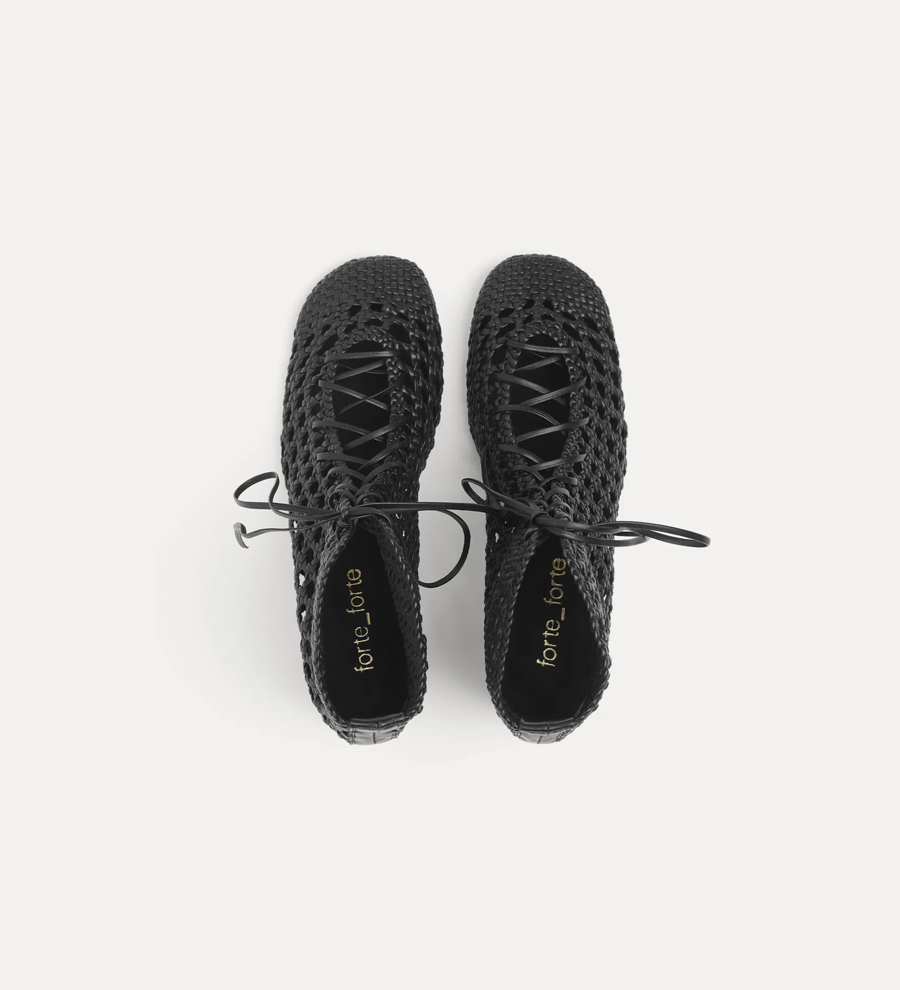 forte_forte Chaussures^bottines tressées nero