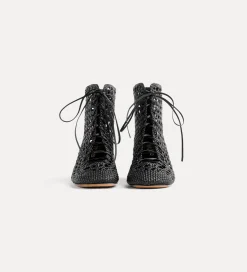 forte_forte Chaussures^bottines tressées nero