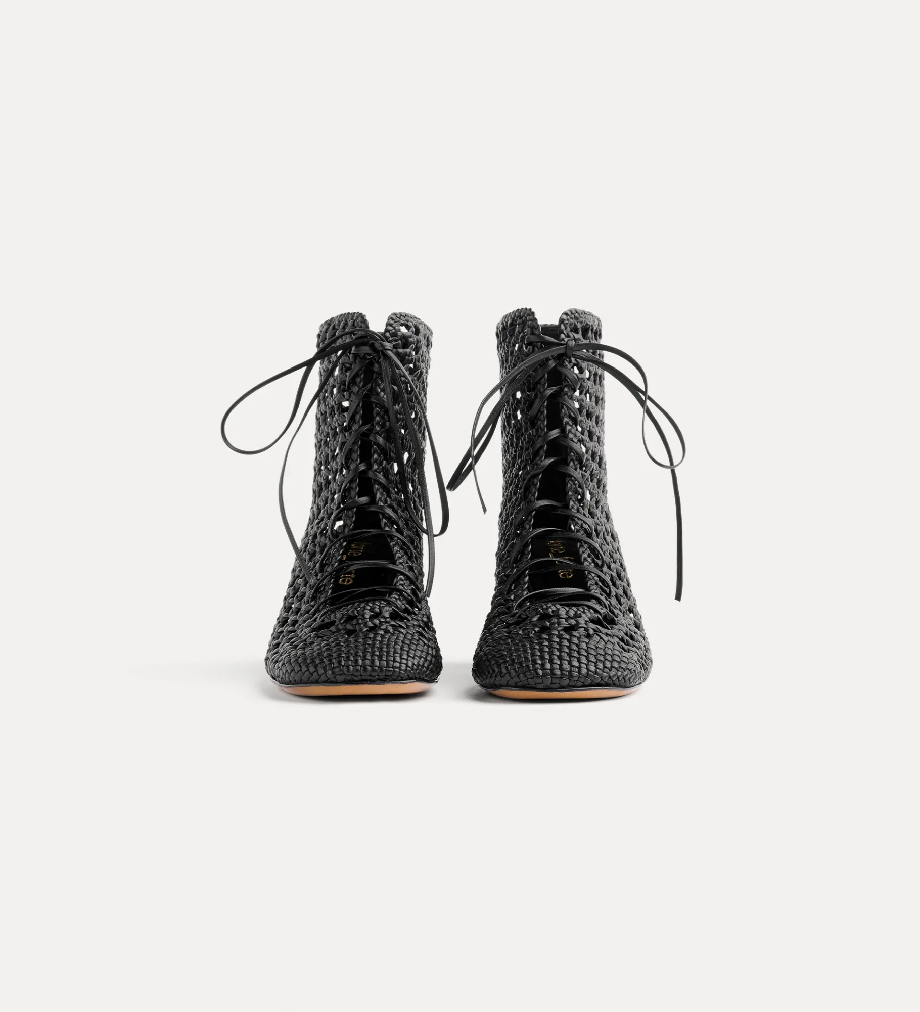 forte_forte Chaussures^bottines tressées nero