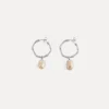 forte_forte Bijoux^boucle d'oreille créole avec pendentif argento