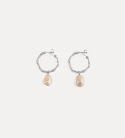 forte_forte Bijoux^boucle d'oreille créole avec pendentif argento