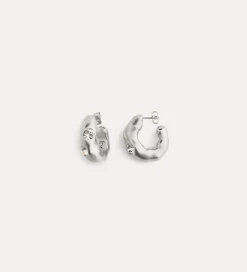 forte_forte Bijoux^boucles d'oreille pendantes avec strass argent argento