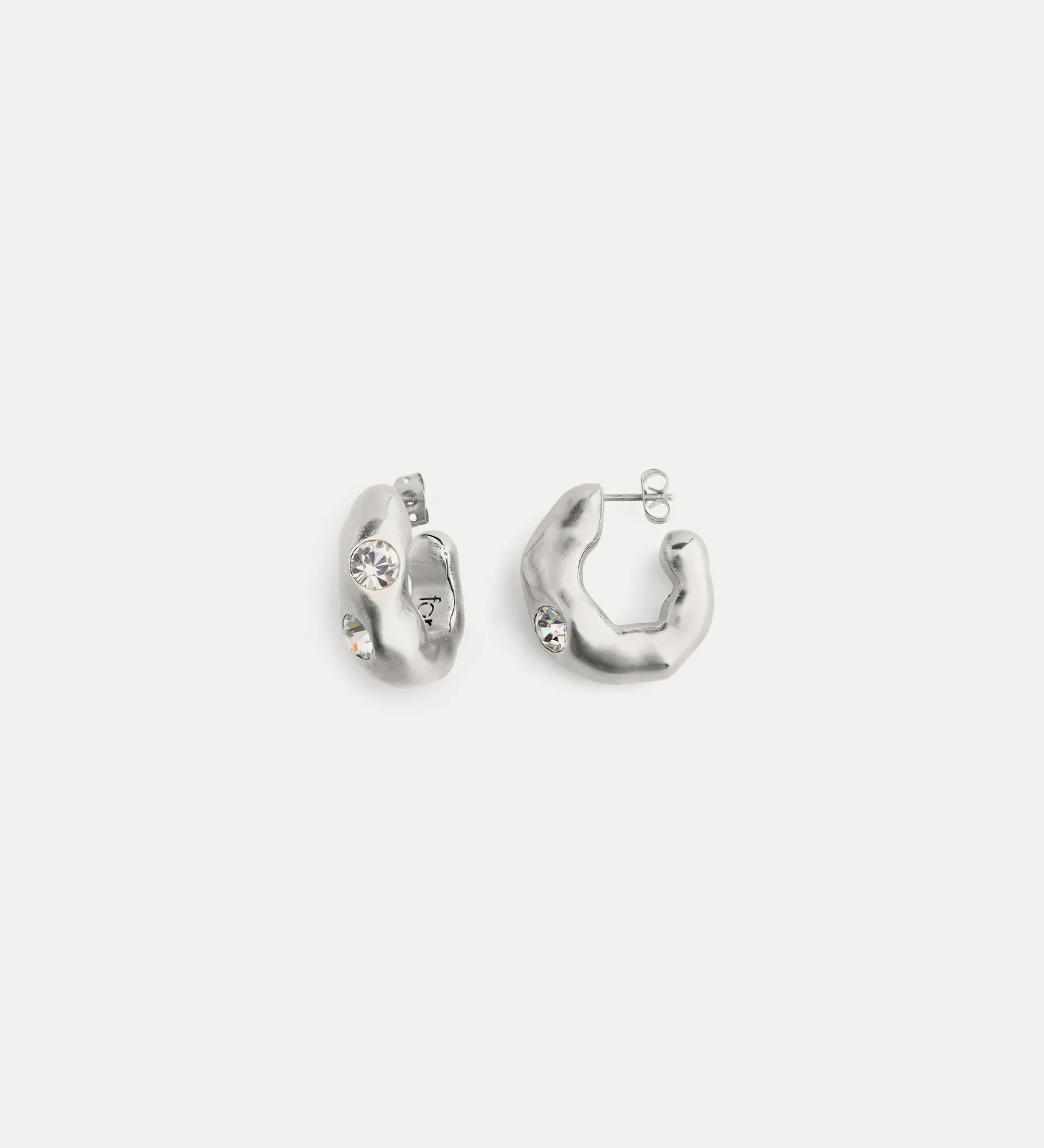 forte_forte Bijoux^boucles d'oreille pendantes avec strass argent argento