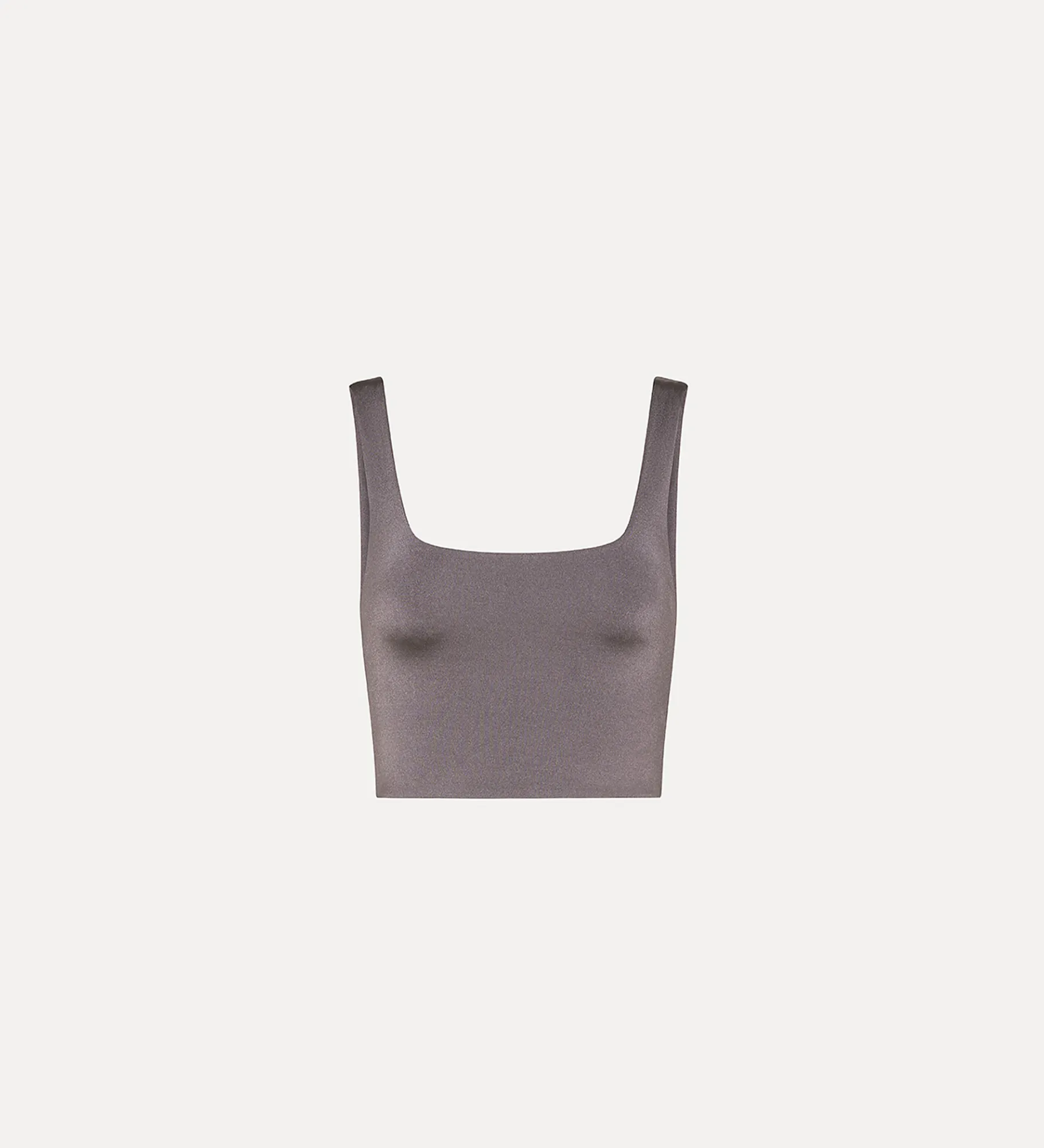 forte_forte Tenue De Plage Et Lingerie | Hauts^brassière en jersey brillant gris lava