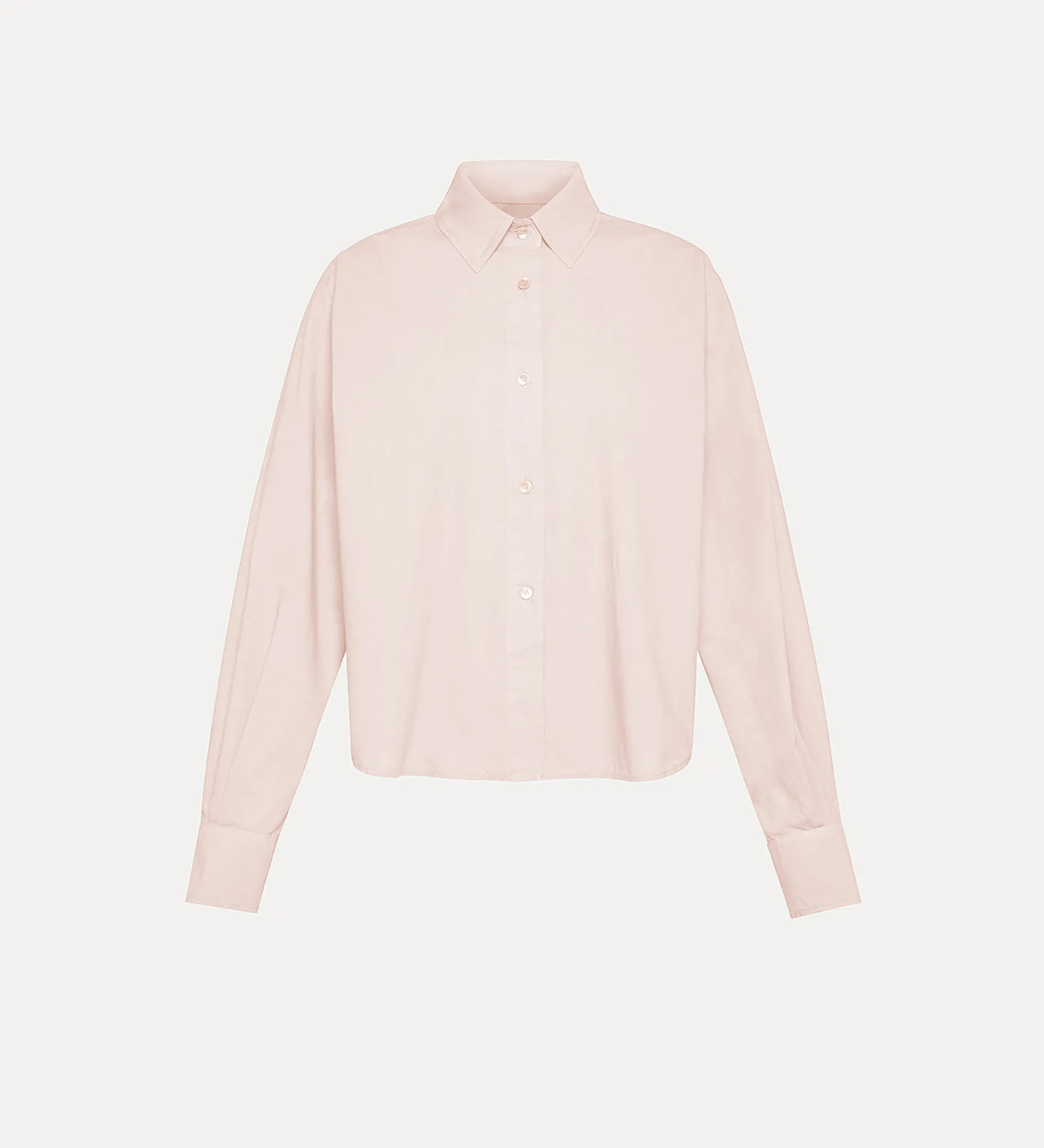 forte_forte Chemises^chemise à coupe boxy en popeline oyster