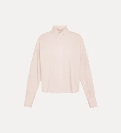 forte_forte Chemises^chemise à coupe boxy en popeline oyster