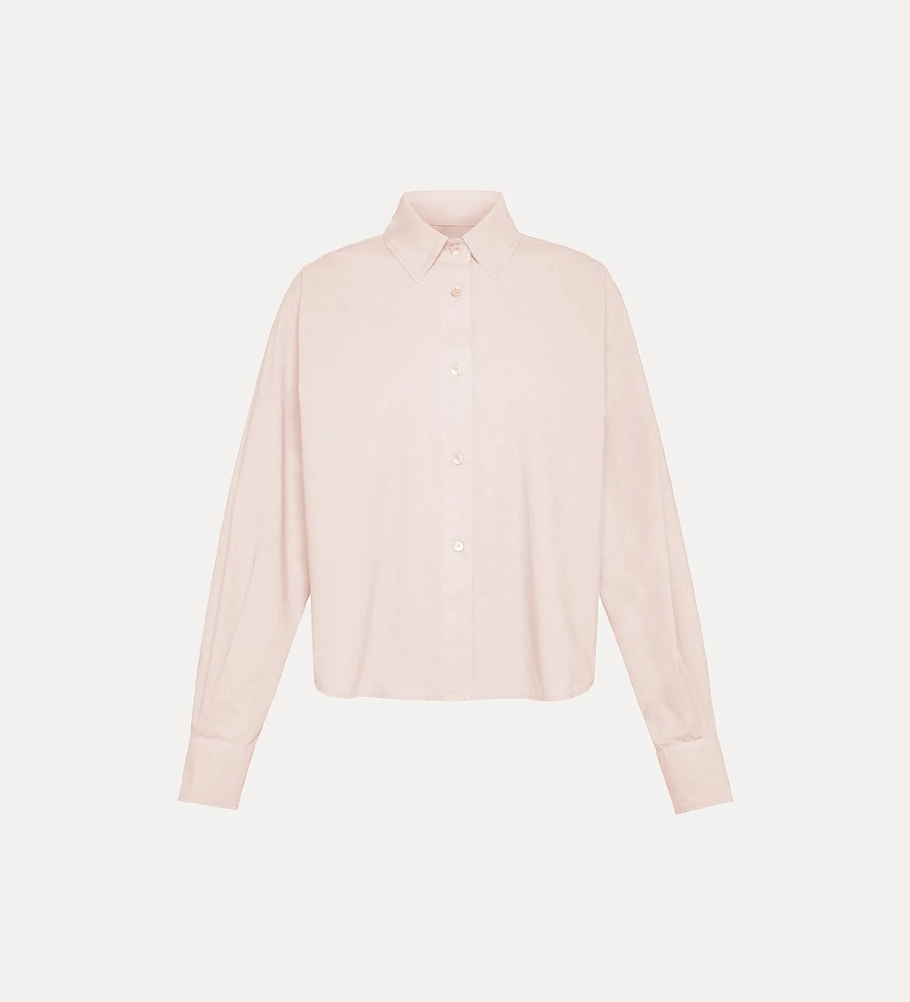 forte_forte Chemises^chemise à coupe boxy en popeline oyster