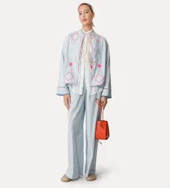 forte_forte Chemises^chemise à manches trois quarts en voile avec broderie “oniric blossom” bianco