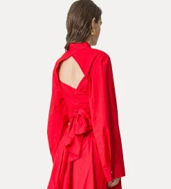 forte_forte Chemises^chemise avec ceinture à la taille en popeline lacca