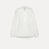 forte_forte Chemises^chemise bohème avec franges bianco