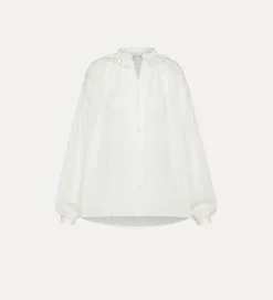 forte_forte Chemises^chemise bohème avec franges bianco