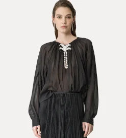 forte_forte Chemises^chemise bohème noire nero