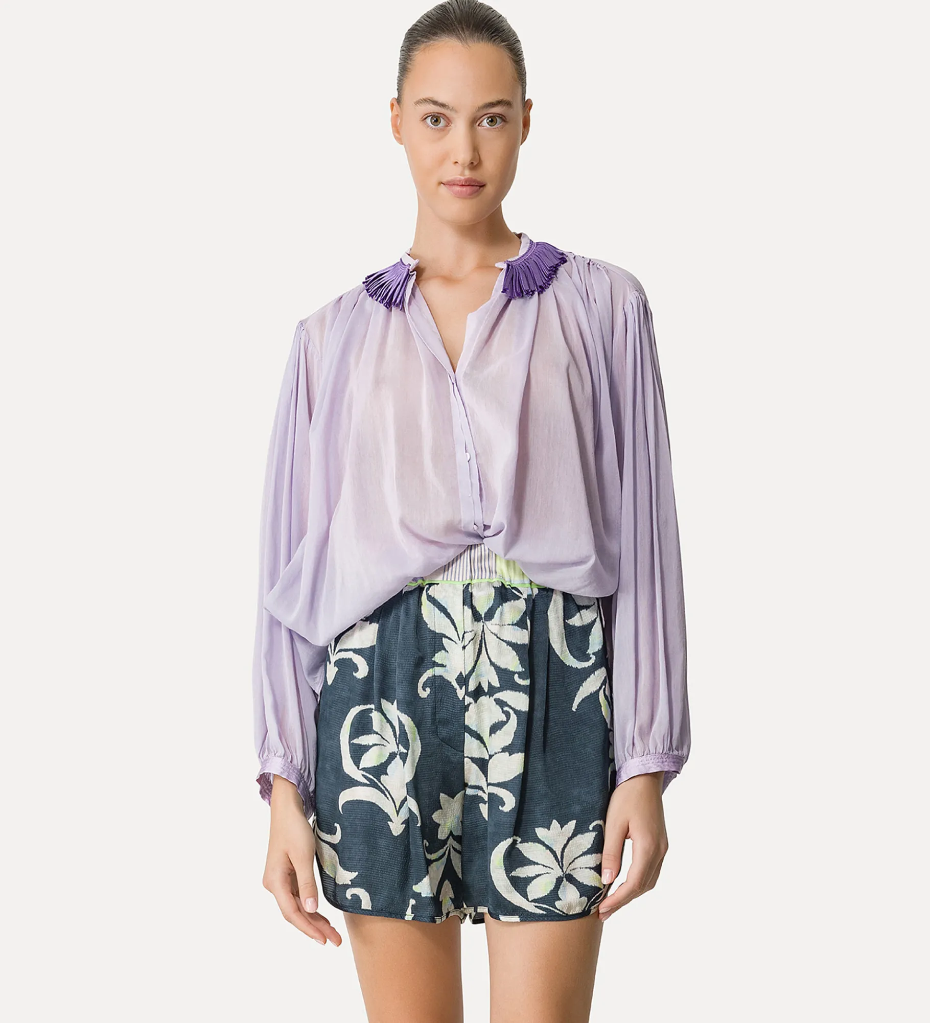 forte_forte Chemises^chemise bohème pour femme lilac