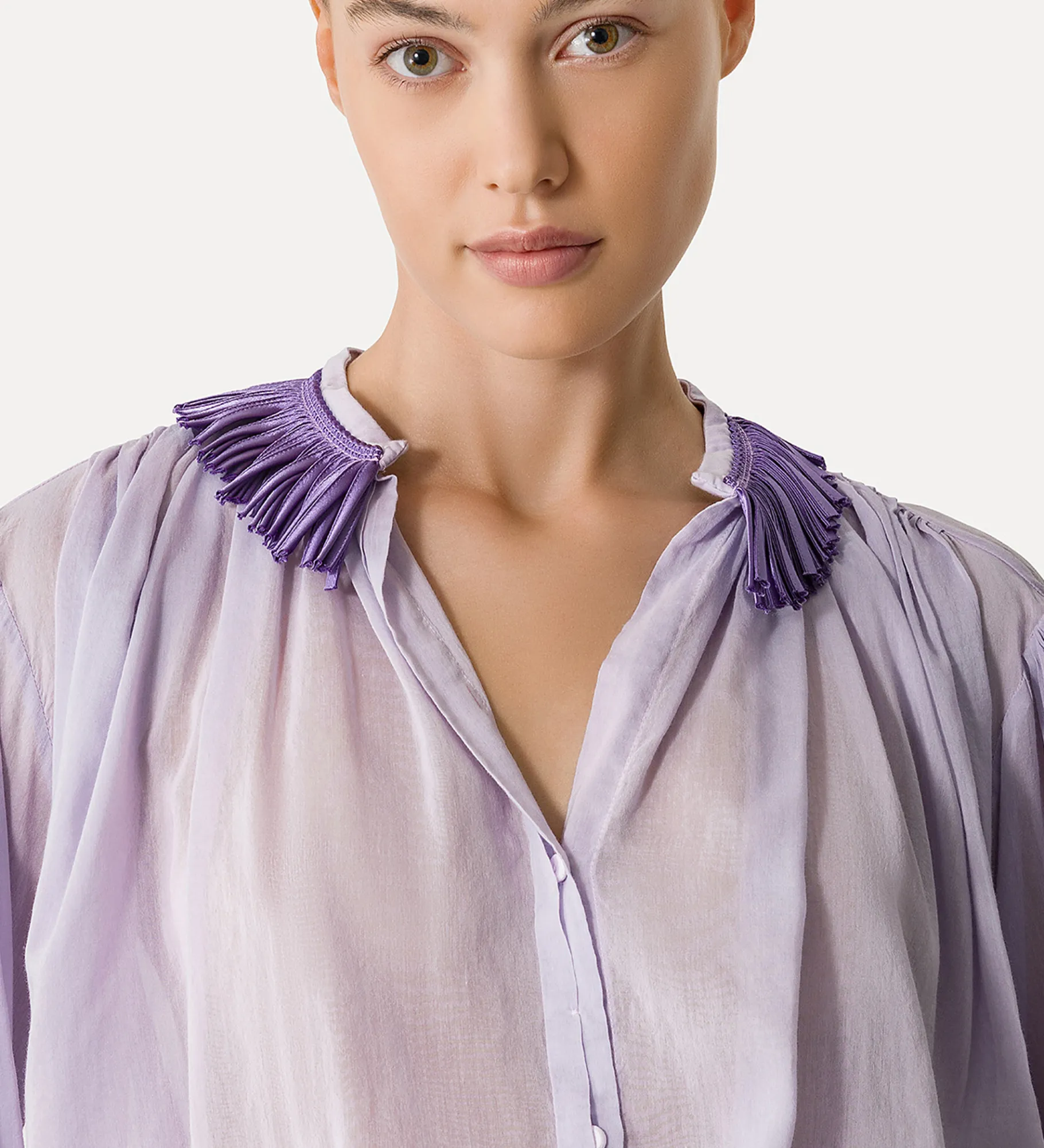 forte_forte Chemises^chemise bohème pour femme lilac