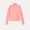 forte_forte Chemises^chemise boxy essential en popeline de coton BCI pamplemousse