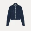 forte_forte Chemises^chemise courte en denim indigo