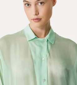 forte_forte Chemises^chemise en chiffon pour femme mint