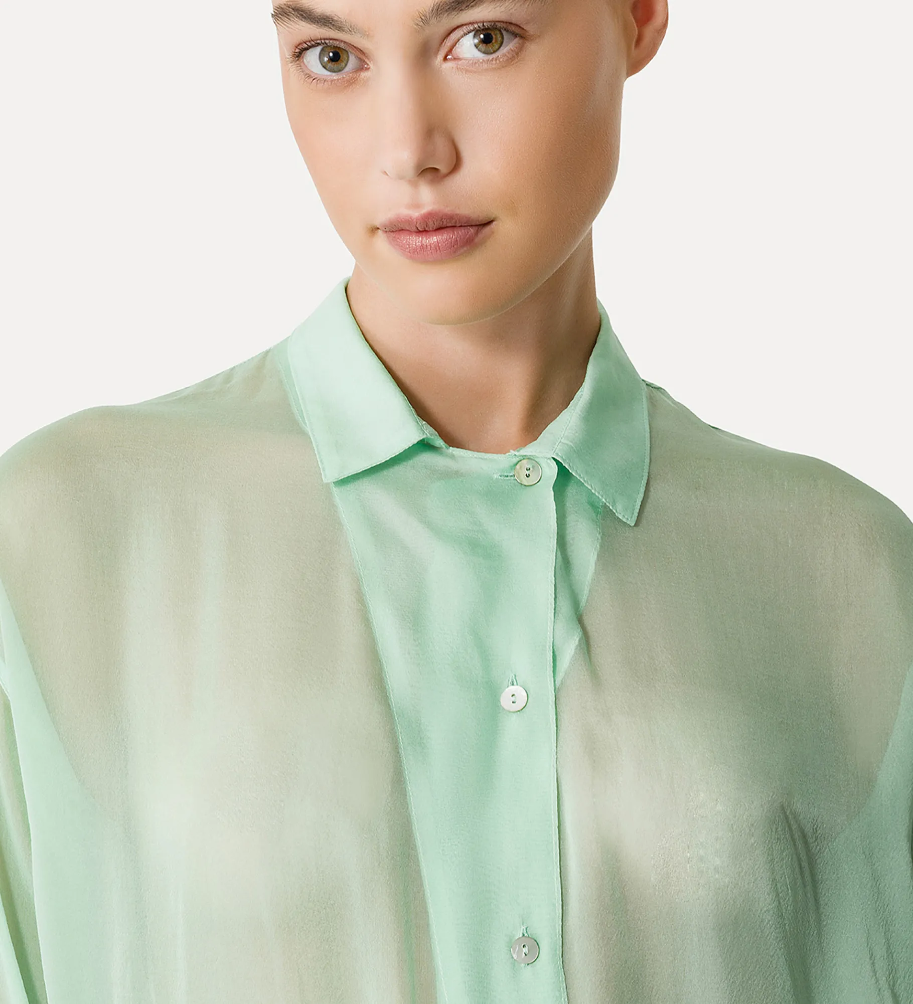 forte_forte Chemises^chemise en chiffon pour femme mint