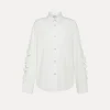 forte_forte Chemises^chemise en coton brodé bianco