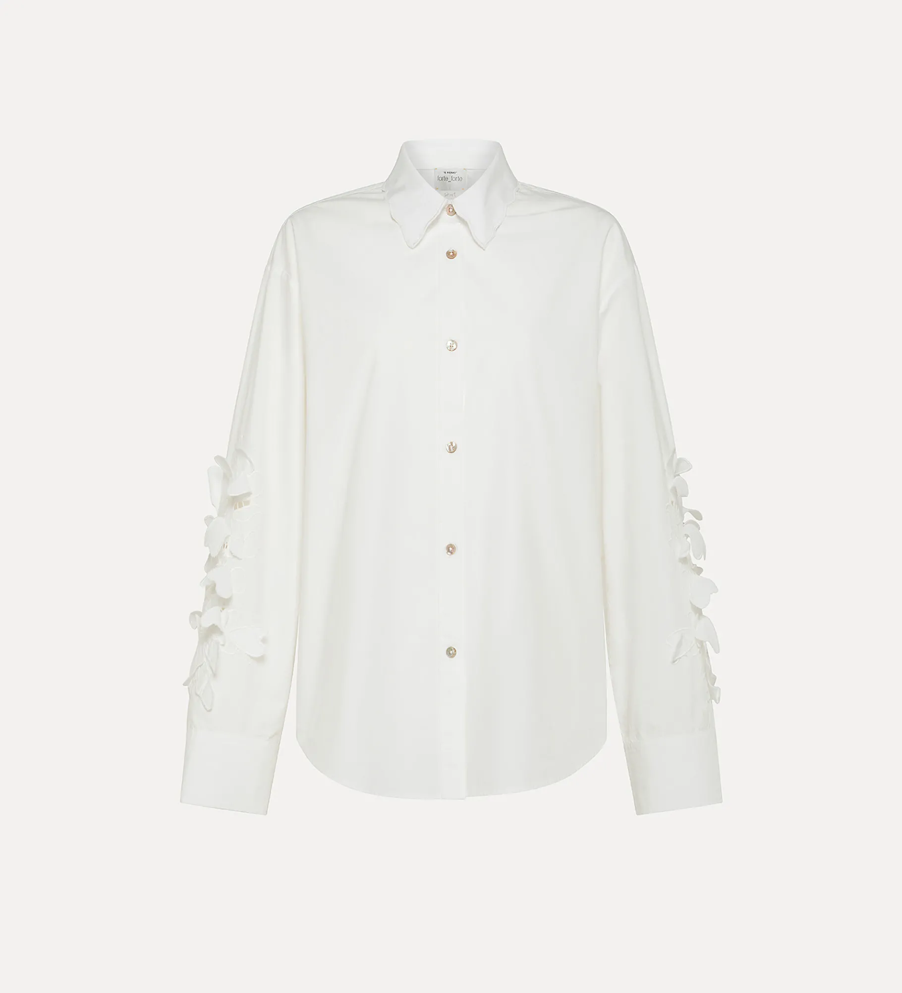 forte_forte Chemises^chemise en coton brodé bianco