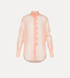 forte_forte Chemises^chemise en organza de soie pesco