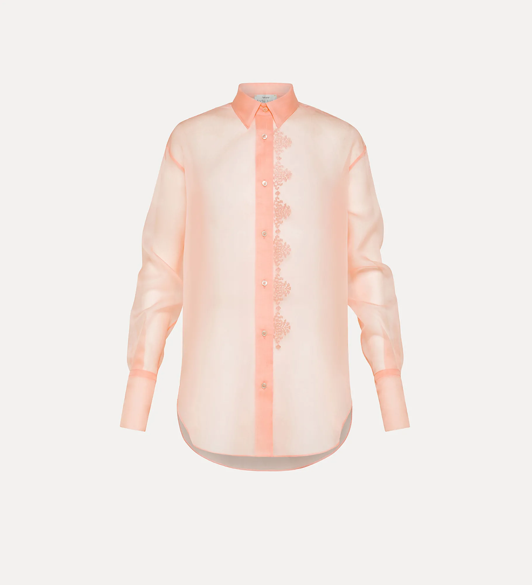 forte_forte Chemises^chemise en organza de soie pesco