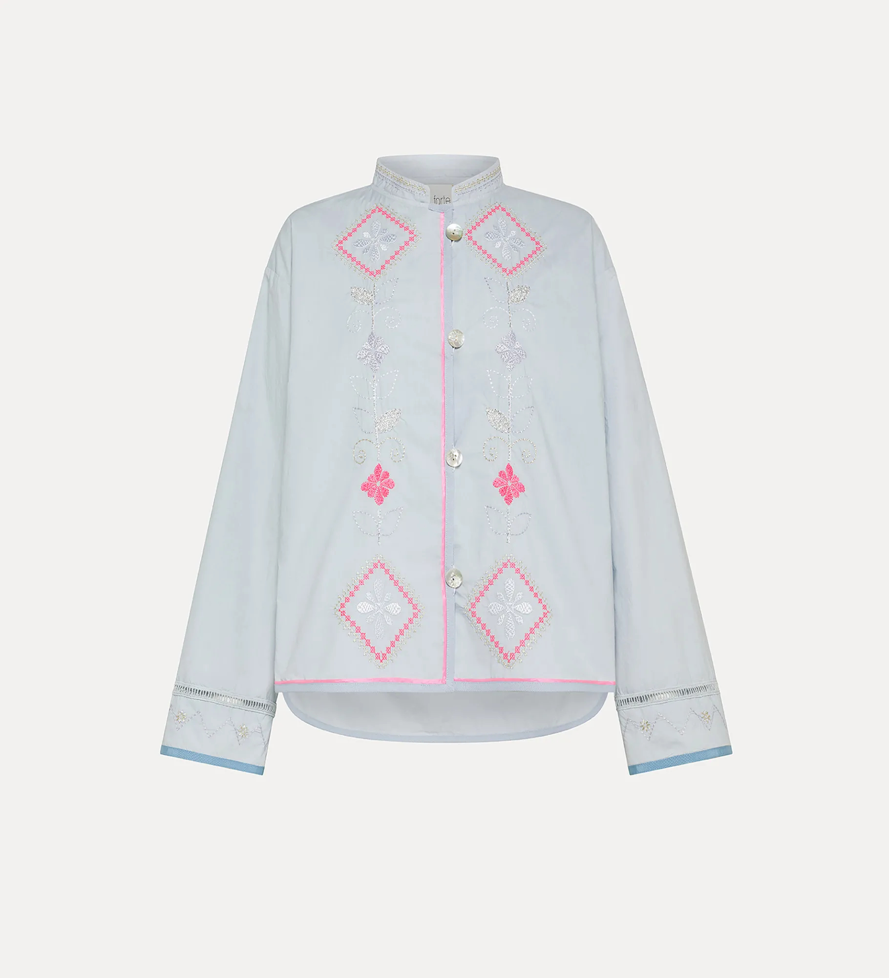 forte_forte Chemises^chemise en popeline avec broderie “oniric blossom” rugiada