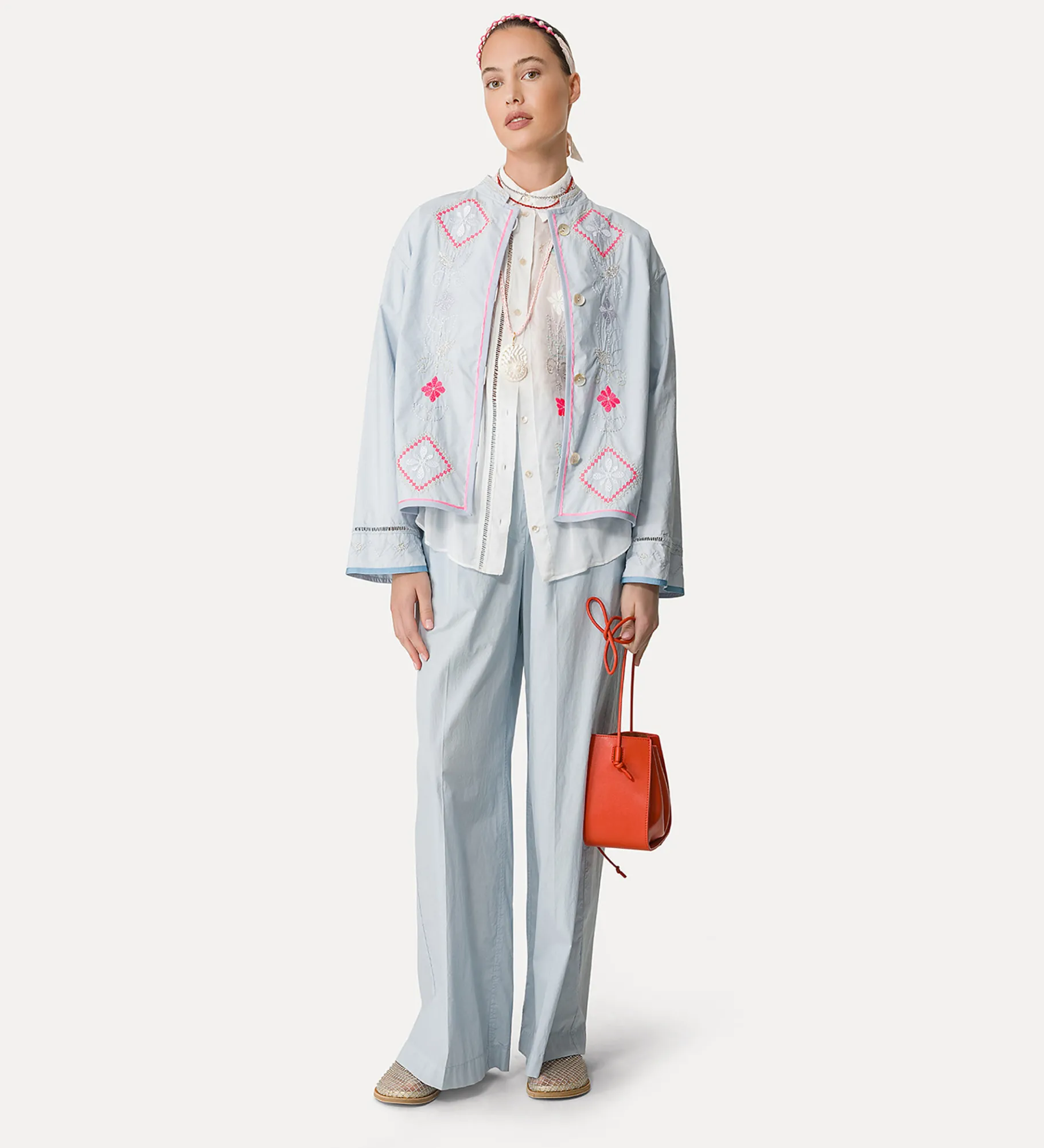 forte_forte Chemises^chemise en popeline avec broderie “oniric blossom” rugiada