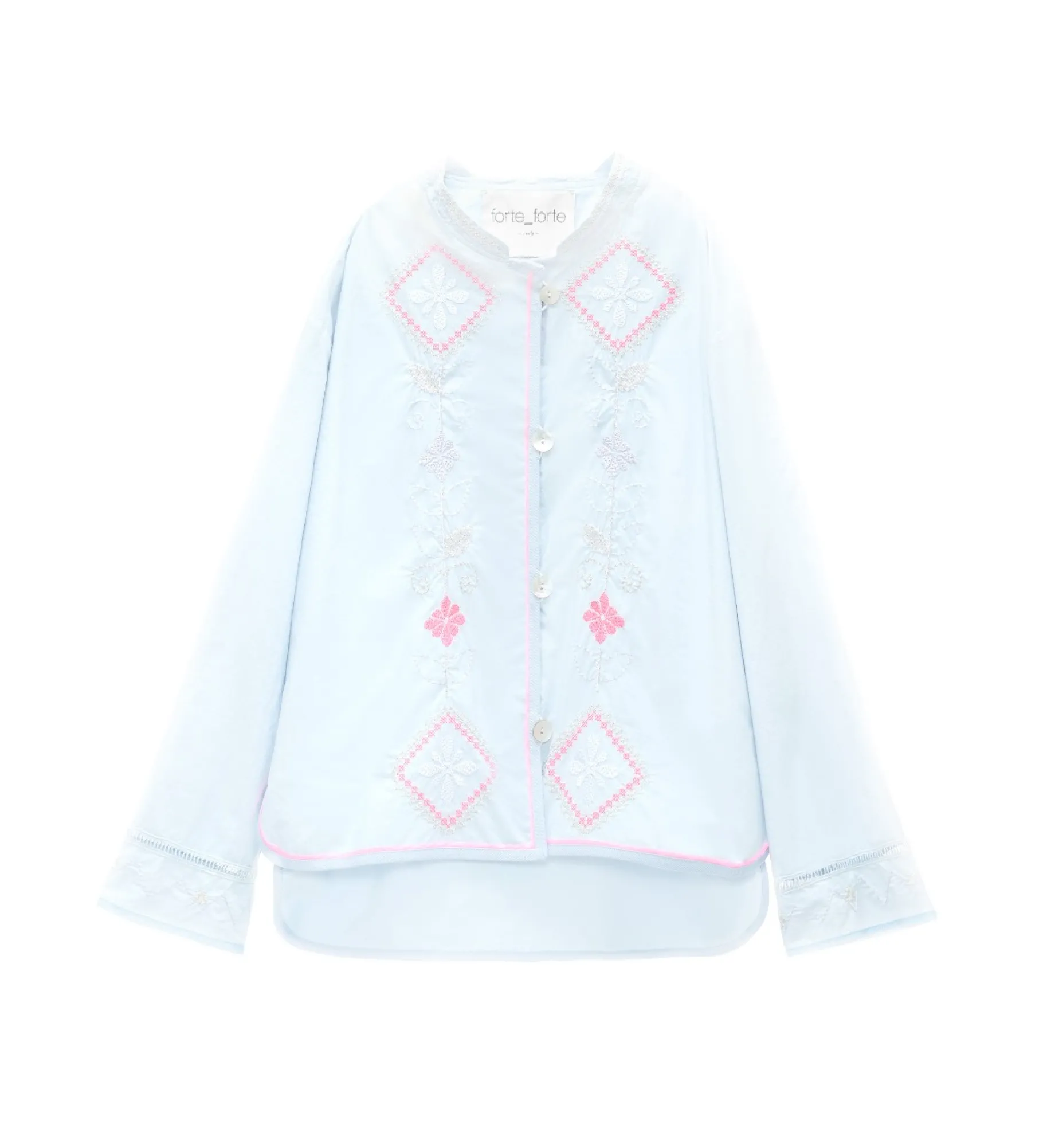 forte_forte Chemises^chemise en popeline avec broderie “oniric blossom” rugiada