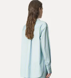 forte_forte Chemises^chemise en satin à rayures nuage
