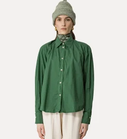 forte_forte Chemises^chemise masculine essential en popeline de coton BCI malachite