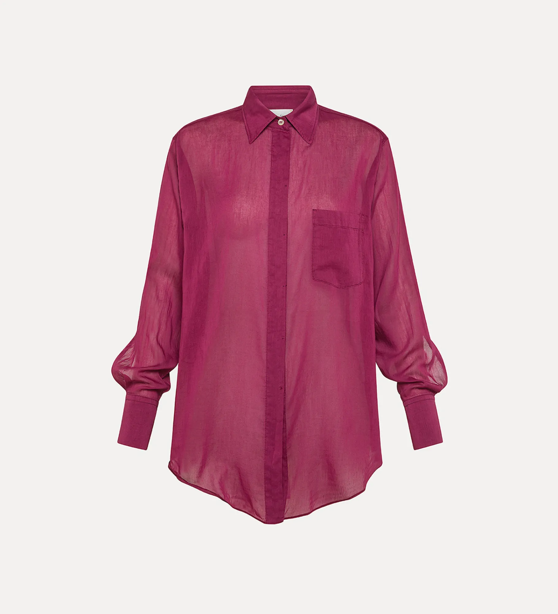 forte_forte Chemises^chemise oversize essential en voile de coton et soie bolero