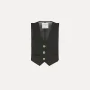 forte_forte Vestes^gilet fil à fil pour femme noir