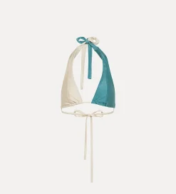 forte_forte Tenue De Plage Et Lingerie^haut de bikini en jersey color block acqua