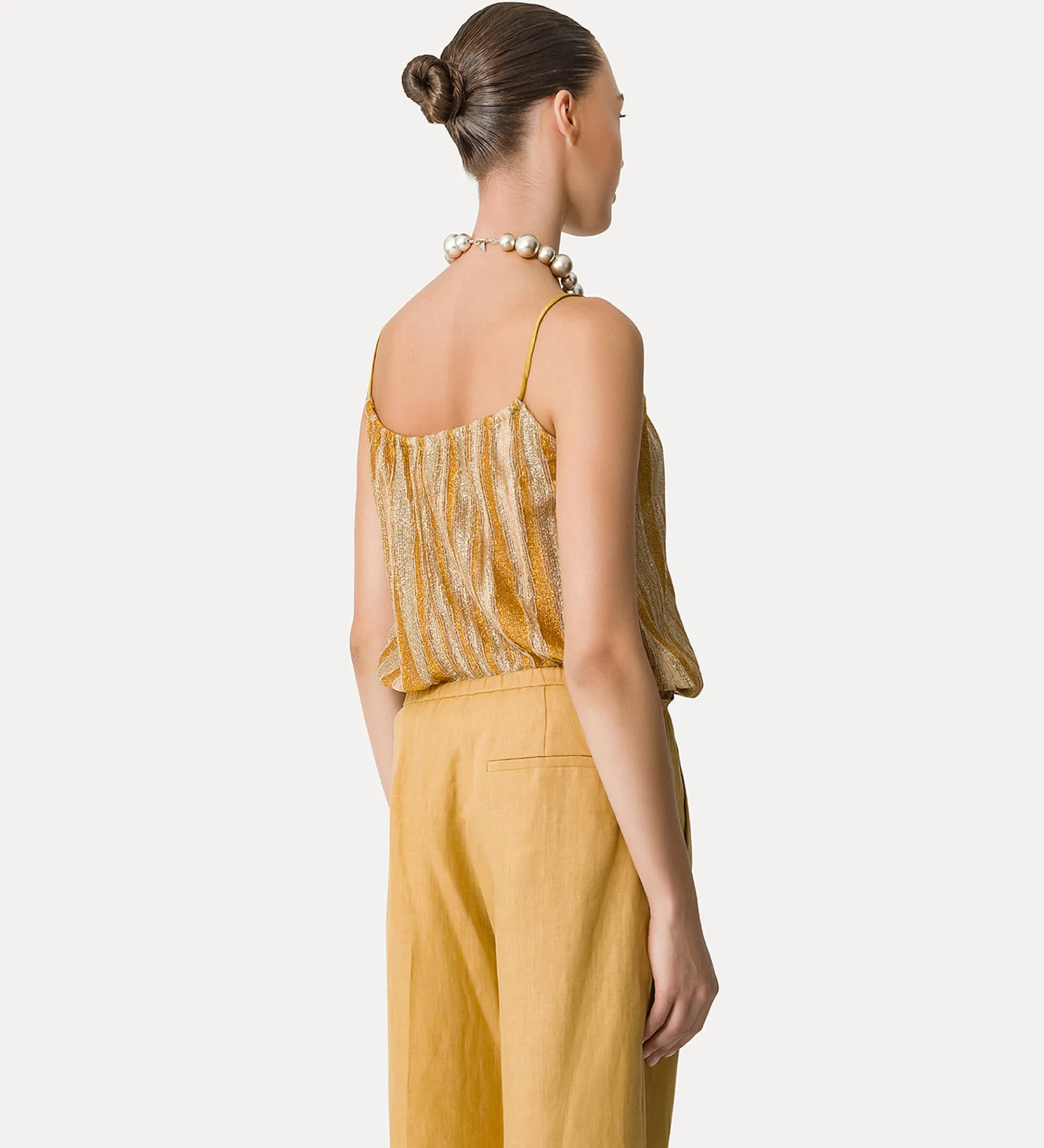 forte_forte Hauts^haut en lurex gold