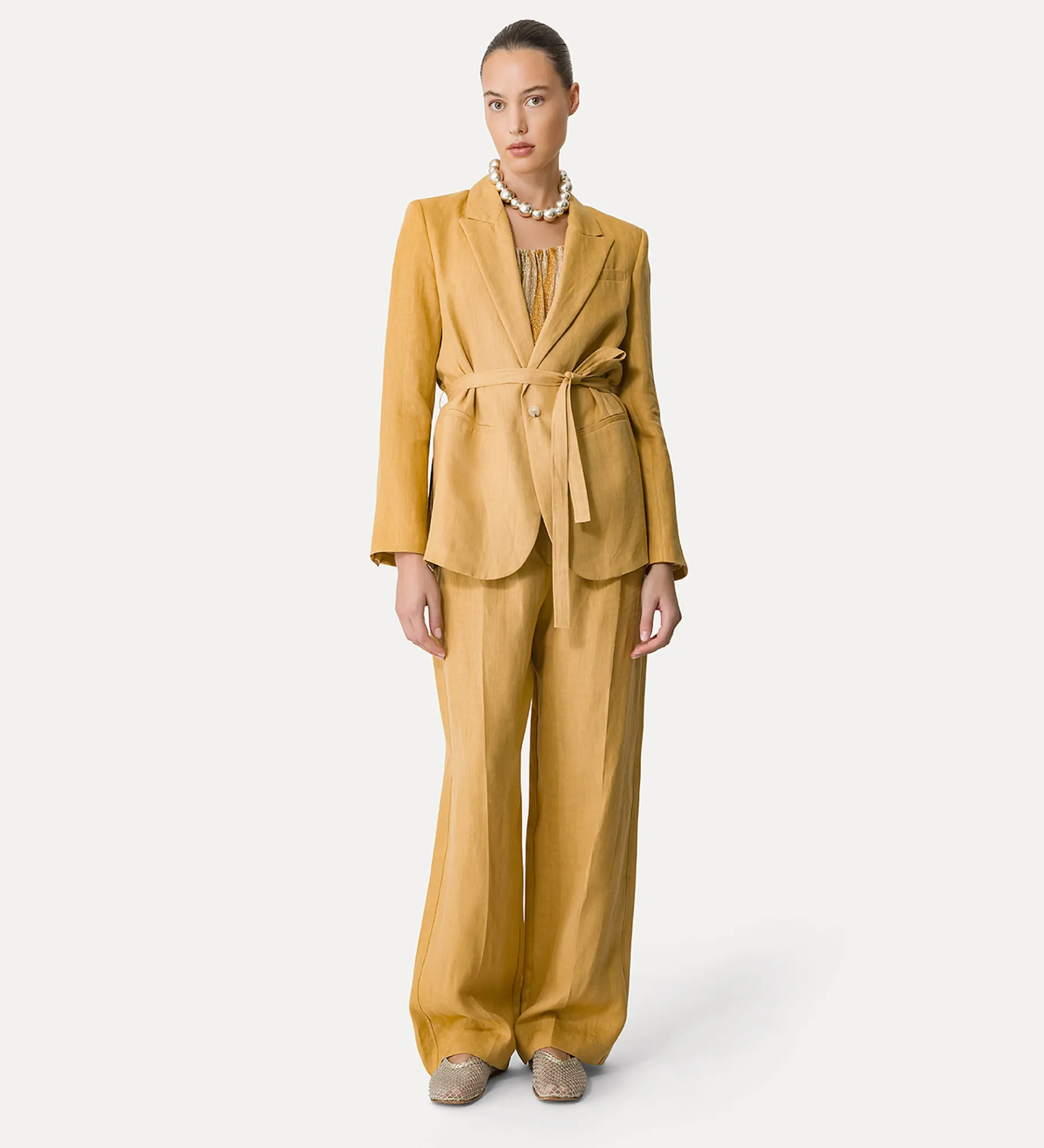 forte_forte Hauts^haut en lurex gold