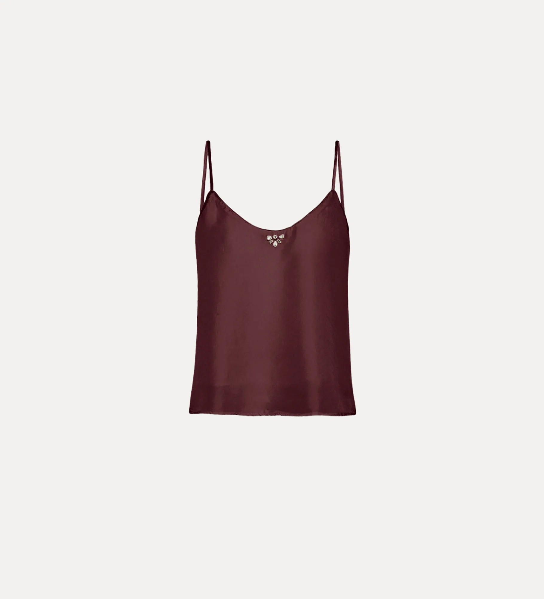 forte_forte Hauts^haut en soie avec cristaux black orchid