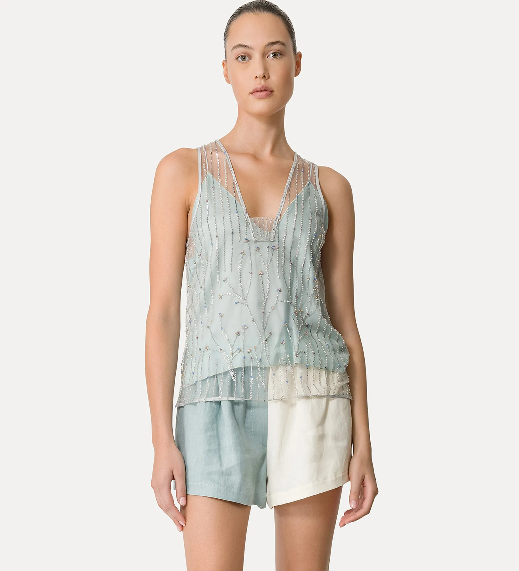 forte_forte Hauts^haut en tulle avec broderie “firefly” firefly