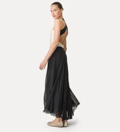 forte_forte Jupes^jupe longue en chiffon de soie noir