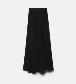 forte_forte Jupes^la jupe en georgette de soie nero