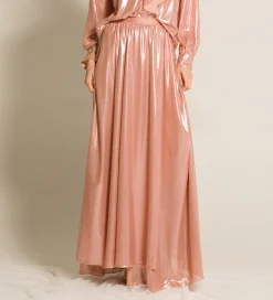 forte_forte Jupes^la jupe en georgette laminée rose