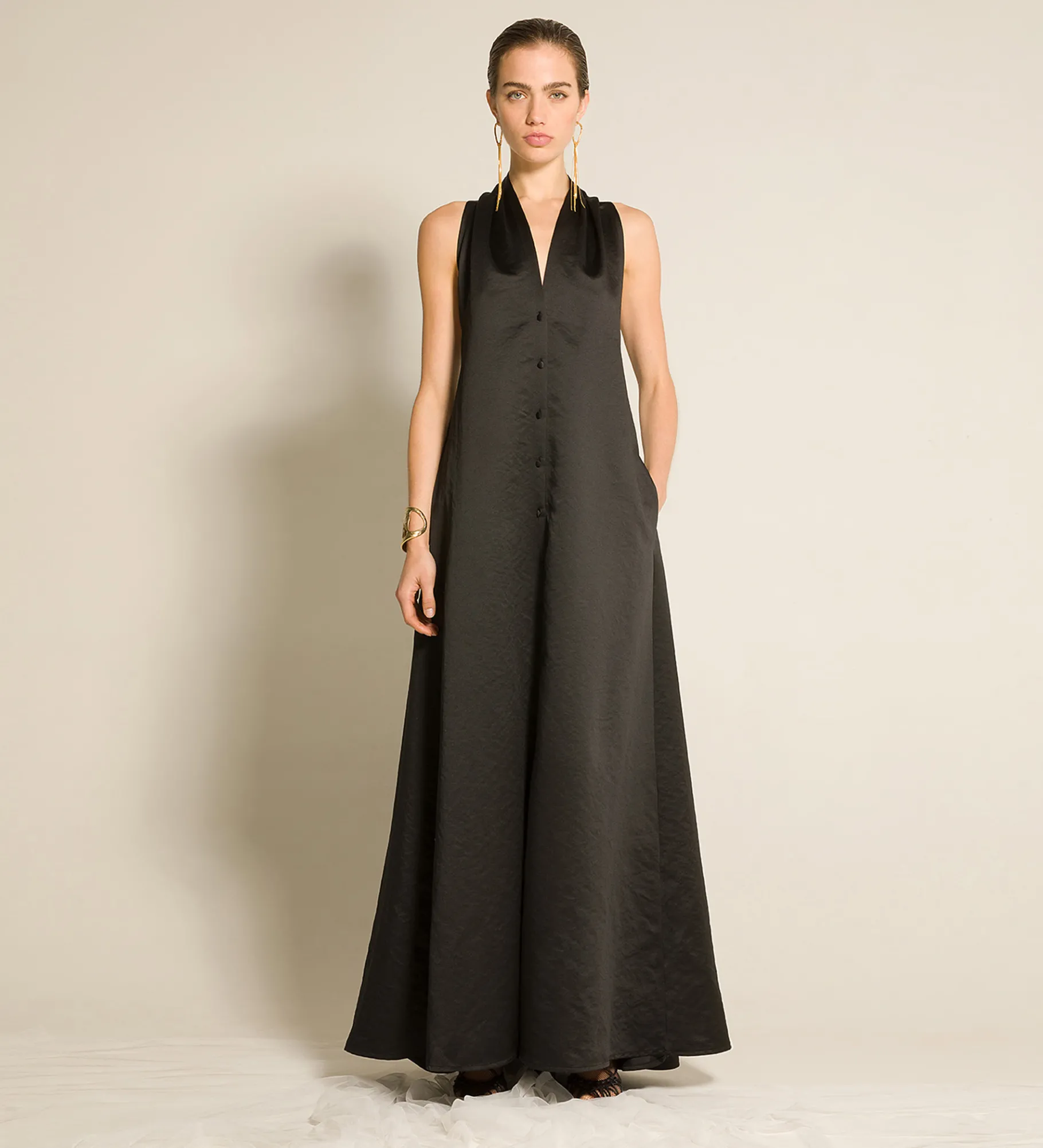 forte_forte Robes^la robe couture en duchesse contemporaine nero