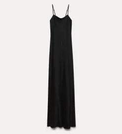 forte_forte Robes^la robe slip en satin enver nero