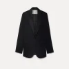 forte_forte Vestes^la veste smoking en satin enver nero