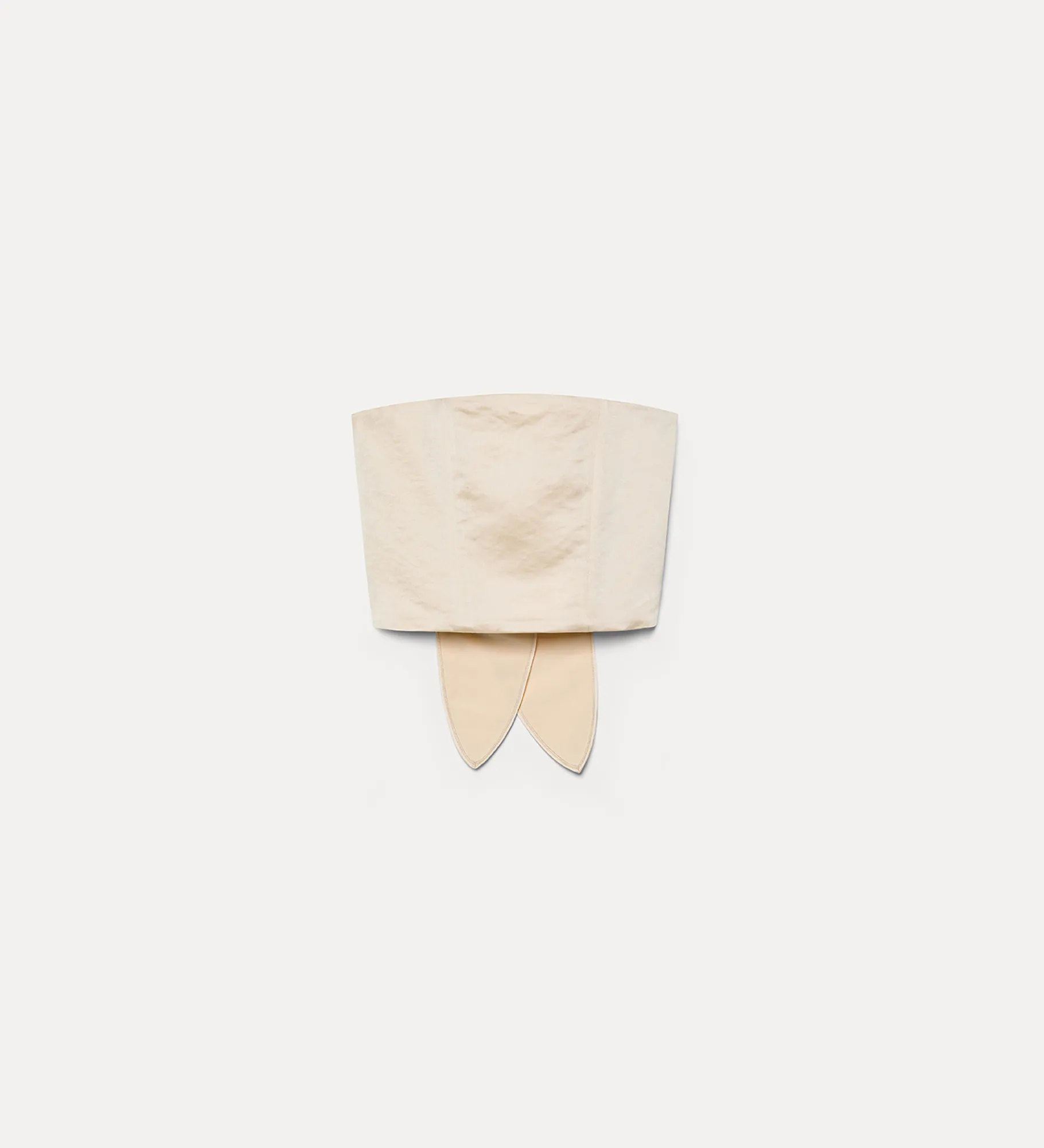forte_forte Hauts^le bustier avec ceinture en duchesse contemporaine avorio
